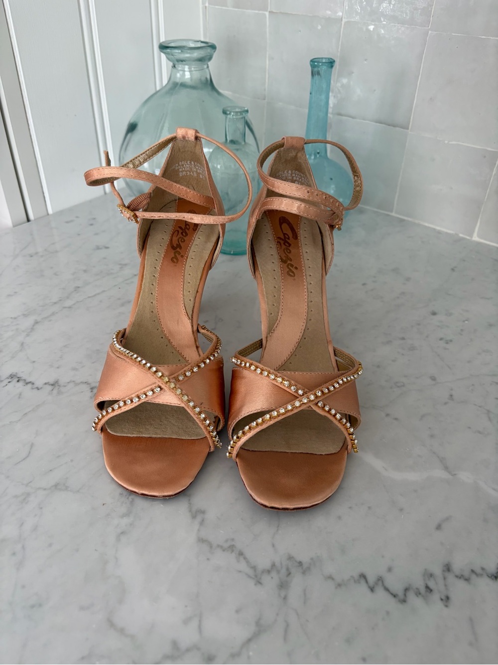 Capezio Ballroom Satin Suede Sole NWT